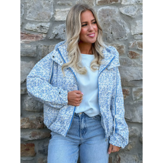 Veste à fleurs Keyna - Bleu