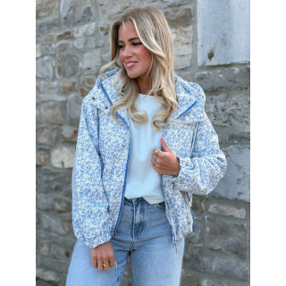 Veste à fleurs Keyna - Bleu