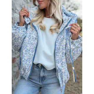 Veste à fleurs Keyna - Bleu