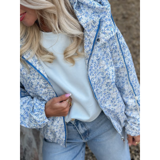 Veste à fleurs Keyna - Bleu