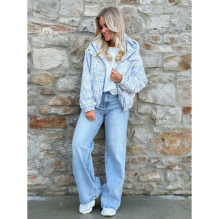 Veste à fleurs Keyna - Bleu