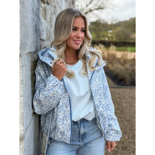 Veste à fleurs Keyna - Bleu