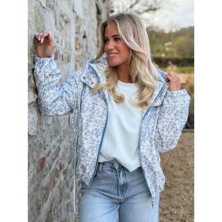 Veste à fleurs Keyna - Bleu