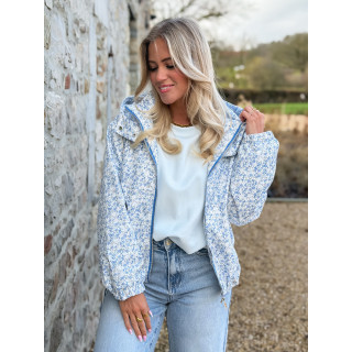 Veste à fleurs Keyna - Bleu