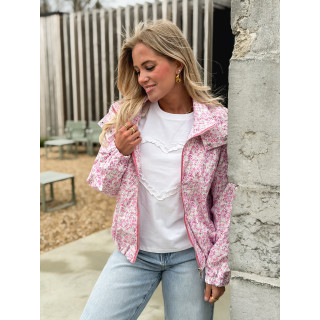 Veste à fleurs Keyna - Rose