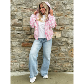 Veste à fleurs Keyna - Rose