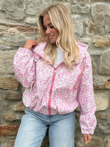 Veste à fleurs Keyna - Rose