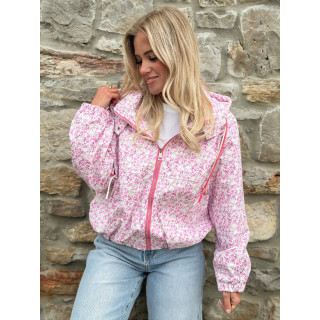 Veste à fleurs Keyna - Rose