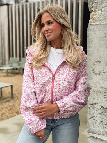 Veste à fleurs Keyna - Rose
