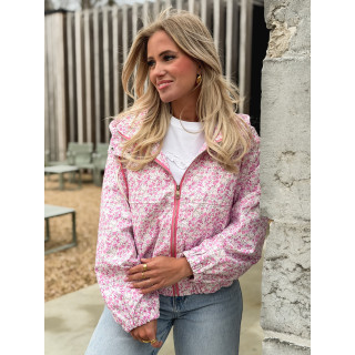 Veste à fleurs Keyna - Rose