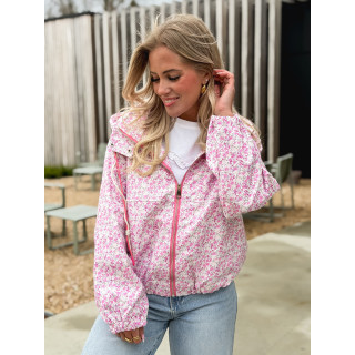 Veste à fleurs Keyna - Rose