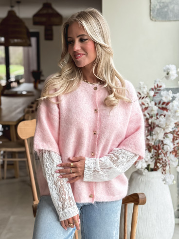 Gilet Iris - Rose chiné