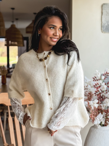 Gilet Iris - Beige chiné