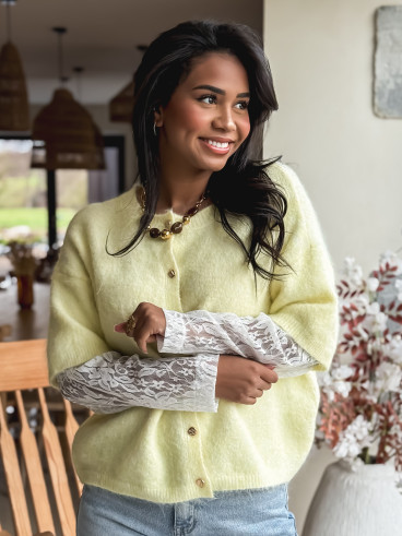 Gilet Iris - Jaune chiné