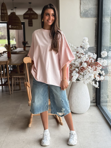 T-shirt oversize Daena - Rose