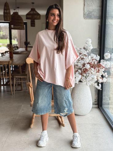 T-shirt oversize Daena - Rose