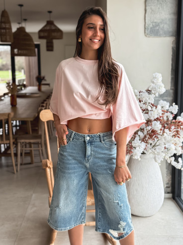 T-shirt oversize Daena - Rose