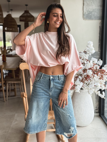 T-shirt oversize Daena - Rose