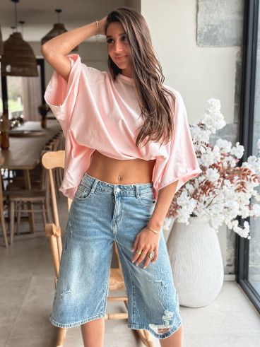 T-shirt oversize Daena - Rose