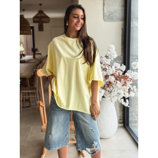 T-shirt oversize Daena - Jaune
