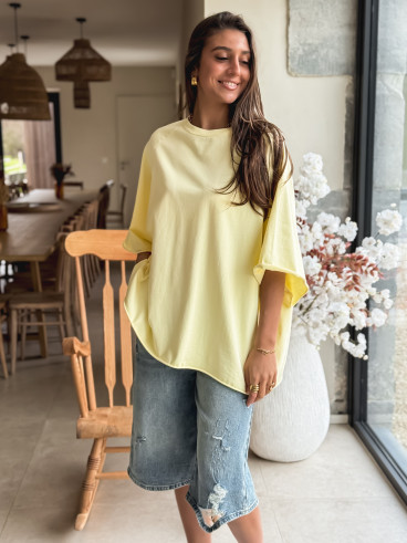 T-shirt oversize Daena - Jaune