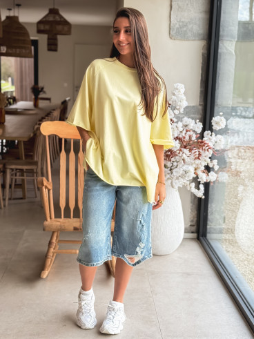 T-shirt oversize Daena - Jaune