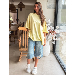 T-shirt oversize Daena - Jaune