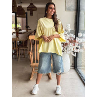 T-shirt oversize Daena - Jaune