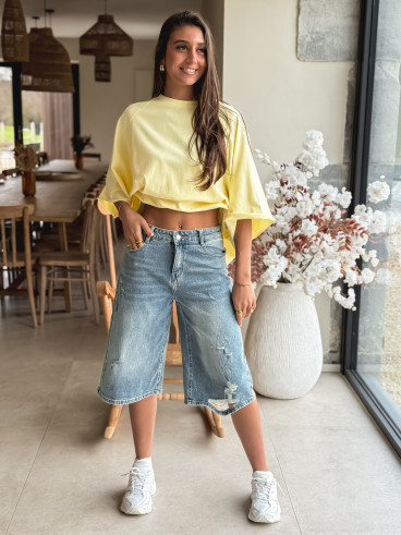 T-shirt oversize Daena - Jaune