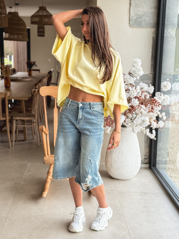 T-shirt oversize Daena - Jaune