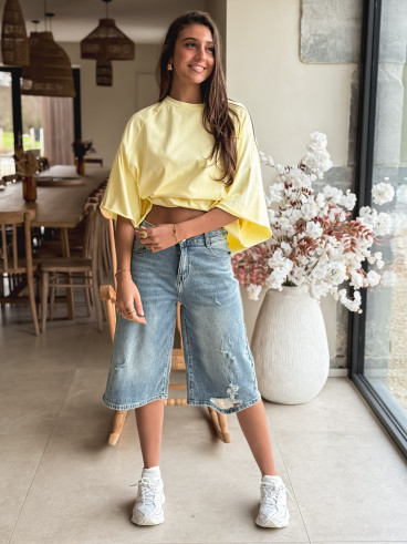T-shirt oversize Daena - Jaune
