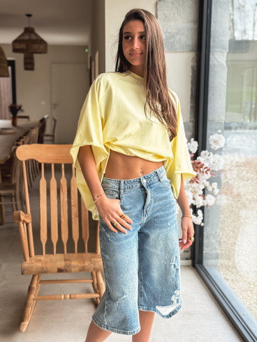 T-shirt oversize Daena - Jaune
