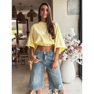 T-shirt oversize Daena - Jaune