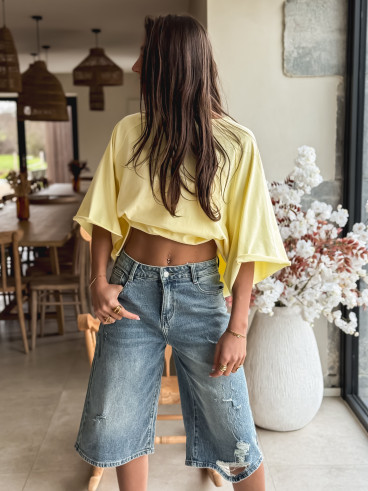T-shirt oversize Daena - Jaune