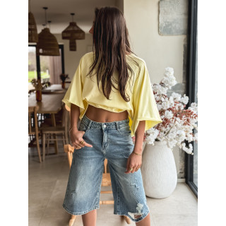 T-shirt oversize Daena - Jaune