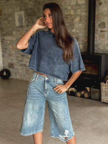 T-shirt Filippa - Bleu marine