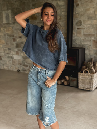 T-shirt Filippa - Bleu marine