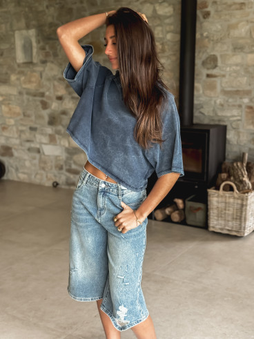 T-shirt Filippa - Bleu marine