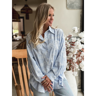 Chemise lignée Mahaut - Bleu