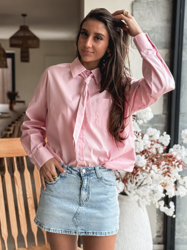 Jupe short en jeans Rosaria - Bleu clair