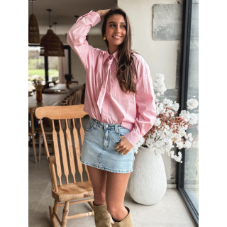 Jupe short en jeans Rosaria - Bleu clair