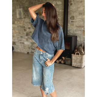 Bermuda en jeans Soliana - Bleu