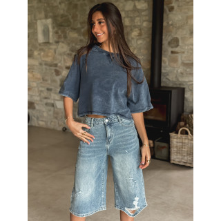 Bermuda en jeans Soliana - Bleu