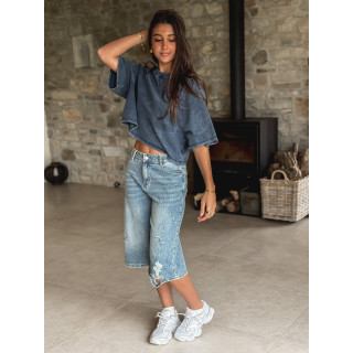 Bermuda en jeans Soliana - Bleu