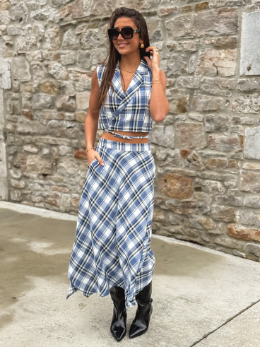 Jupe longue Sevilla - Bleu