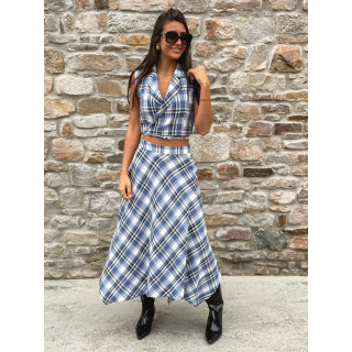 Blouse Cache-coeur -  Bleu