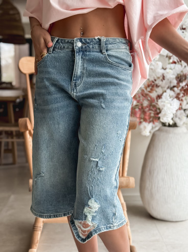 Bermuda en jeans Soliana - Bleu