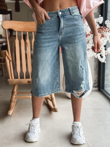 Bermuda en jeans Soliana - Bleu