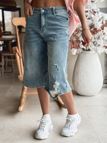 Bermuda en jeans Soliana - Bleu