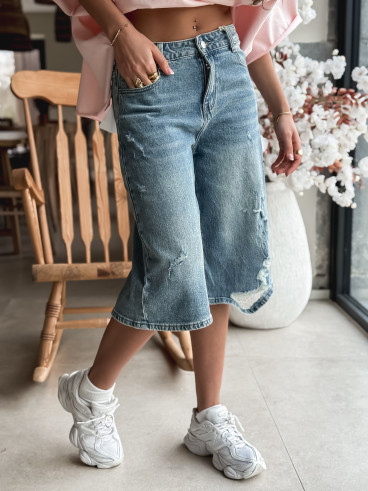 Bermuda en jeans Soliana - Bleu